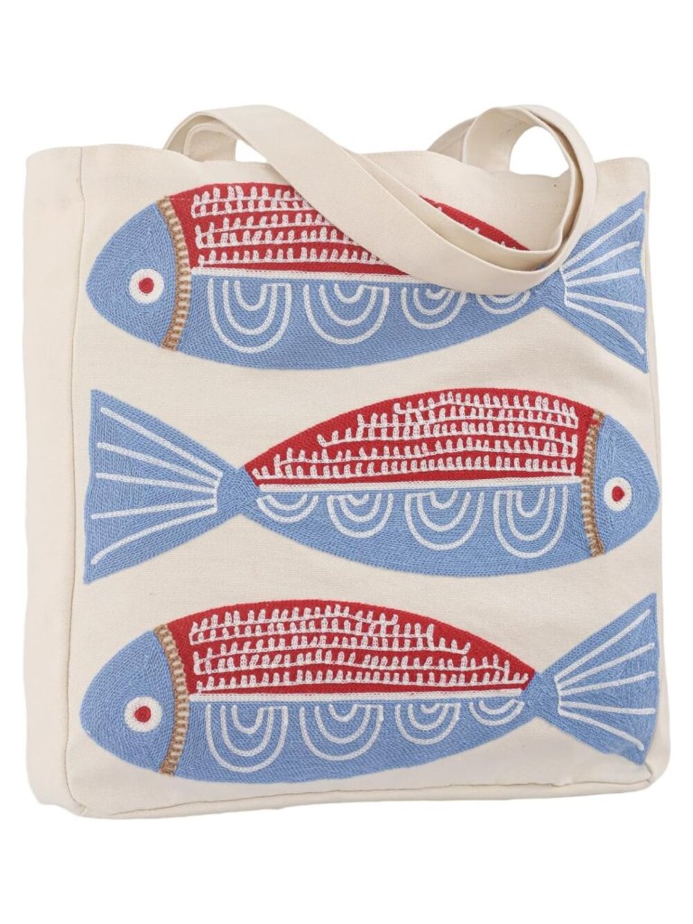 Canvas Tote Bag Embroidered Summer Beach Large Capacity Reusable